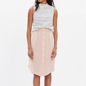 Madewell Island Silk Button Front Skirt